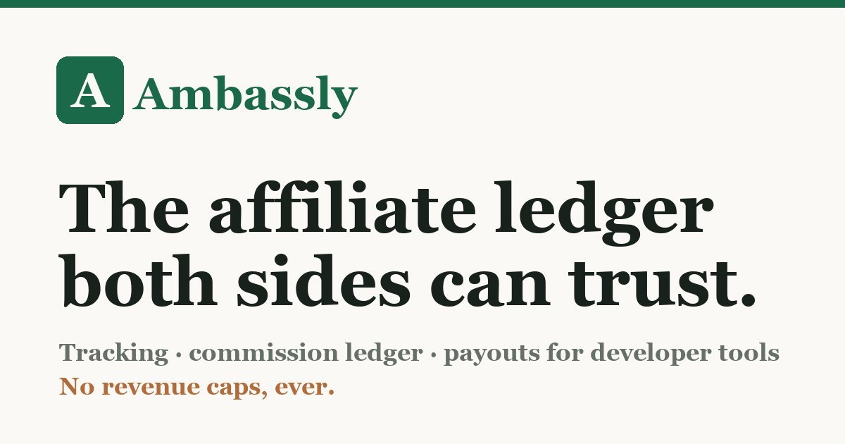 Ambassly, affiliate partnerships you can trust